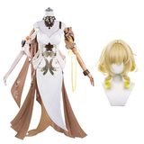 Honkai: Star Rail Costume Aglaea Cosplay Golden White Oufit For Adult Female Halloween Carnival Suit