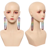 DANDADAN Jiji Cosplay Black Colorful Earrings Halloween Carnival Party Props Accessories
