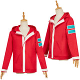 DANDADAN Costume Momo Ayase Cosplay Red Coat For Unisex Adult Man Female Halloween Carnival Suit