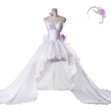 DATE A LIVE Tokisaki Kurumi White Dress Cosplay Costume Halloween Carnival Party Suit