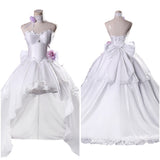 DATE A LIVE Tokisaki Kurumi White Dress Cosplay Costume Halloween Carnival Party Suit