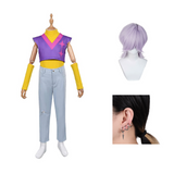 Mystery Yellow&Purple Cosplay Costume Halloween Carnival Party Suit