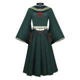 Dead Account Kiyomi Urusugawa Green Cosplay Costume Halloween Carnival Party Suit