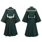 Dead Account Kiyomi Urusugawa Green Cosplay Costume Halloween Carnival Party Suit