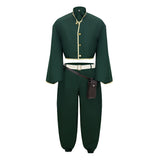 Dead Account Souji Enishiro Green Cosplay Costume Halloween Carnival Party Suit   