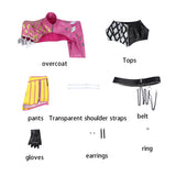 Dead by Daylight Mina Key Women Pink Outfit Cosplay Costume Halloween Carnival Party Suit