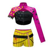 Dead by Daylight Mina Key Women Purple Outfit Cosplay Costume Halloween Carnival Party Suit