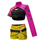 Dead by Daylight Mina Key Women Purple Outfit Cosplay Costume Halloween Carnival Party Suit