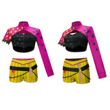 Dead by Daylight Mina Key Women Purple Outfit Cosplay Costume Halloween Carnival Party Suit