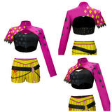 Dead by Daylight Mina Key Women Purple Outfit Cosplay Costume Halloween Carnival Party Suit