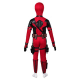 Deadpool Wade Wilson Kids Red Set Cosplay Costume Outfits Halloween Carnival Suit