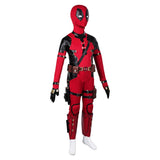 Deadpool Wade Wilson Kids Red Set Cosplay Costume Outfits Halloween Carnival Suit