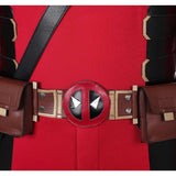 Deadpool Wade Wilson Red Combat Jumpsuit Cosplay Costume Outfits Halloween Carnival Suit