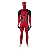 Deadpool Wade Wilson Red Combat Jumpsuit Cosplay Costume Outfits Halloween Carnival Suit