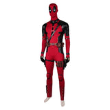 Deadpool Wade Wilson Red Combat Jumpsuit Cosplay Costume Outfits Halloween Carnival Suit