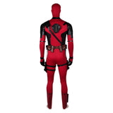 Deadpool Wade Wilson Red Combat Jumpsuit Cosplay Costume Outfits Halloween Carnival Suit