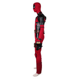 Deadpool Wade Wilson Red Combat Jumpsuit Cosplay Costume Outfits Halloween Carnival Suit