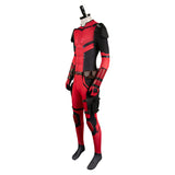 Deadpool Wade Wilson Red Combat Suit Cosplay Costume Outfits