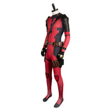 Deadpool Wade Wilson Red Printed Jumpsuit Cosplay Costume Outfits