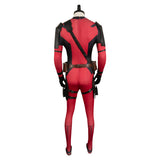 Deadpool Wade Wilson Red Printed Jumpsuit Cosplay Costume Outfits