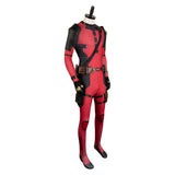 Deadpool Wade Wilson Red Printed Jumpsuit Cosplay Costume Outfits