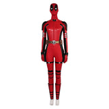 Deadpool&Wolverine Deadpool Variants Lady Deadpool Cosplay Red Jumpsuit Costume Outfits Halloween Carnival Suit