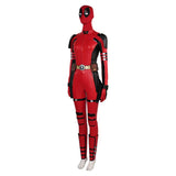 Deadpool&Wolverine Deadpool Variants Lady Deadpool Cosplay Red Jumpsuit Costume Outfits Halloween Carnival Suit