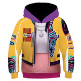 Kpop Demon Hunters Costume Children Rumi Cosplay Yellow Hoodie For Kid Man Female Halloween Carnival Suit