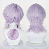 Kpop Demon Hunters Mystery Cosplay Light Purple Wig Unisex Heat Resistant Synthetic Hair Halloween Carnival Party Props Accessories