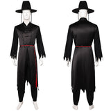 Kpop Demon Hunters Costume Jinu Cosplay Black Hat Outfit For Adult Man Halloween Carnival Suit