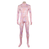 Kpop Demon Hunters Costume Jinu Cosplay Pink Tattoo Jumpsuit For Adult Man Halloween Carnival Suit