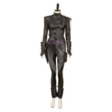 Kpop Demon Hunters Costume Rumi Cosplay Black Faux Leather Suit For Adult Female Halloween Carnival Suit