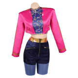 Rumi Pink Cosplay Costume For Adult Female Halloween Carnival Party Suit