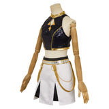 Demon Hunters Zoey Cosplay Black Strapless Top For Adult Female Halloween Carnival Party Suit