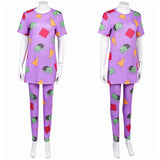 Kpop Demon Hunters Costume Zoey Cosplay Purple Little Turtle Pajama For Adult Female Halloween Carnival Suit