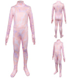 Kpop Demon Hunters Costume Kids Zoey Cosplay Light Pink Tattoo Bodysuit For Unisex Children Halloween Carnival Suit