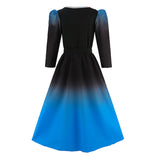 Descendants Chloe Charming Kids Children Black and Blue Dress Cosplay Costume Halloween Carnival Party Suit