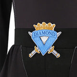Descendants Chloe Charming Kids Children Black and Blue Dress Cosplay Costume Halloween Carnival Party Suit