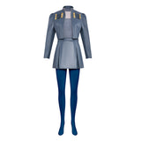 Descendants Chloe Charming Women Gray Outfit Cosplay Costume Halloween Carnival Party Suit
