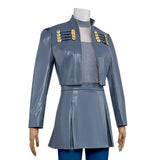 Descendants Chloe Charming Women Gray Outfit Cosplay Costume Halloween Carnival Party Suit