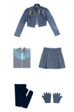 Descendants Chloe Charming Women Gray Outfit Cosplay Costume Halloween Carnival Party Suit