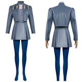 Descendants Chloe Charming Women Gray Outfit Cosplay Costume Halloween Carnival Party Suit