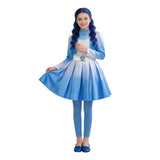 Descendants Evie Kids Children Blue Dress Cosplay Costume Halloween Carnival Party Suit
