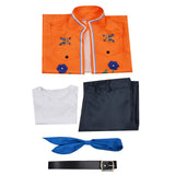 Descendants Luis Madrigal Cosplay Kids Children Orange Outfit Cosplay Costume Halloween Carnival Party Suit