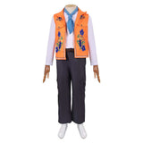 Descendants Luis Madrigal Kids Children Orange Outfit Cosplay Costume Halloween Carnival Party Suit