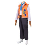 Descendants Luis Madrigal Kids Children Orange Outfit Cosplay Costume Halloween Carnival Party Suit