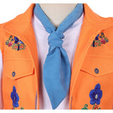 Descendants Luis Madrigal Kids Children Orange Outfit Cosplay Costume Halloween Carnival Party Suit