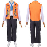 Descendants Luis Madrigal Kids Children Orange Outfit Cosplay Costume Halloween Carnival Party Suit