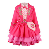 Descendants Pink Kids Children Pink Dress Cosplay Costume Halloween Carnival Party Suit