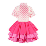 Descendants Pink Kids Children Pink Dress Cosplay Costume Halloween Carnival Party Suit